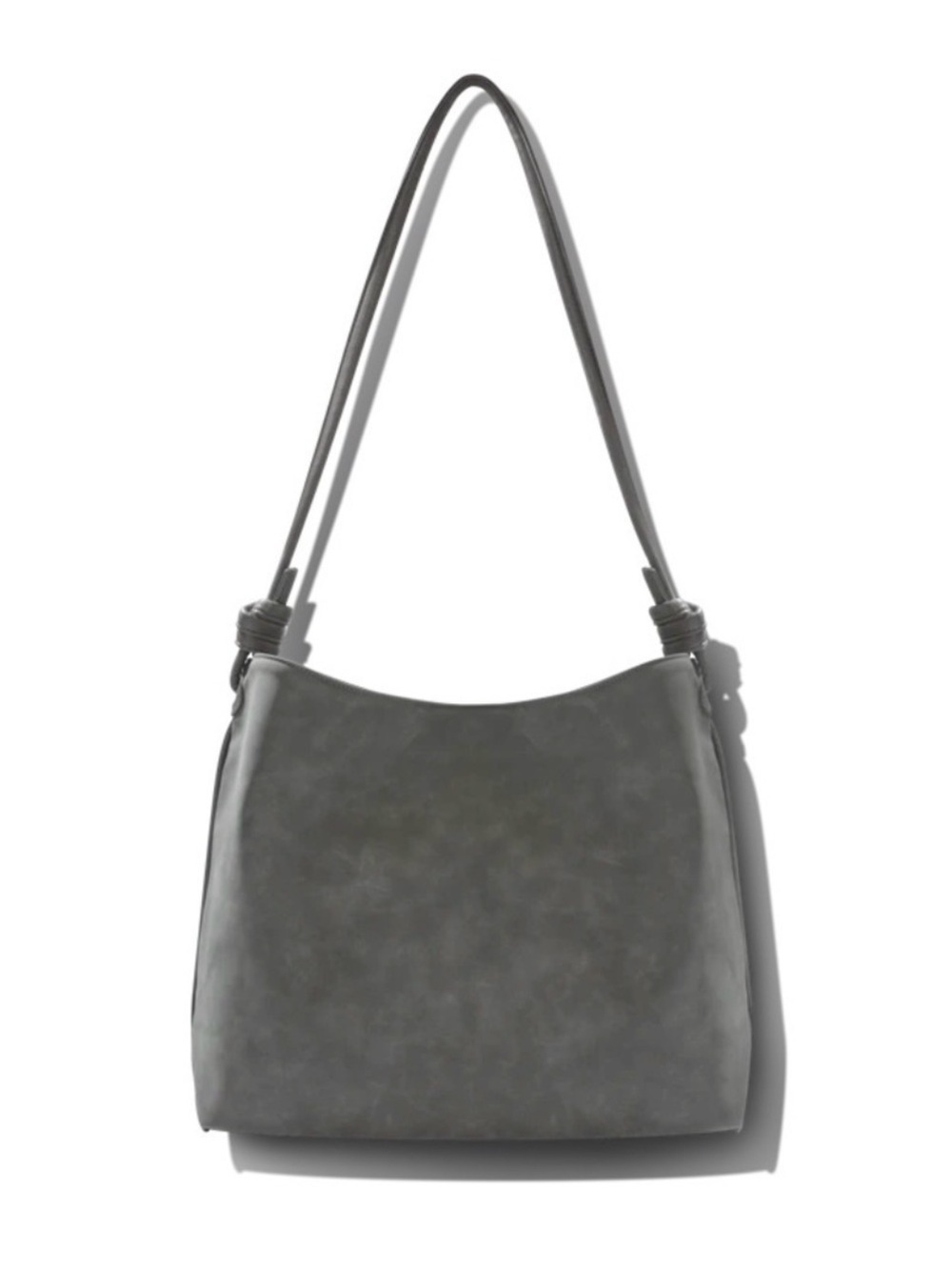8 Other Reasons “Betsy” faux suede slouchy bag in stone